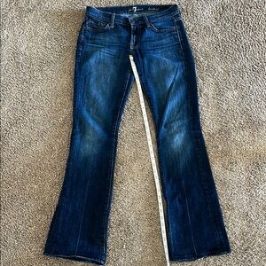 7 For All Mankind Blue Boot Cut Jeans Classic Denim